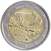 2 Euro Commemorative coin Andorra 2024 - 100 years of skiing in Andorra