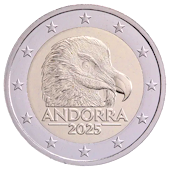 2 Euro Commemorative coin Andorra 2025 - Bearded vulture