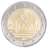 2 Euro Commemorative coin Belgium 2024 - Fight against cancer 