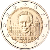 2 Euro Commemorative coin Luxembourg 2025 - 25th anniversary of Grand Duke Henri's accession to the throne