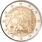 2 Euro Commemorative coin Luxembourg 2025 - 75th anniversary of the Schuman Declaration